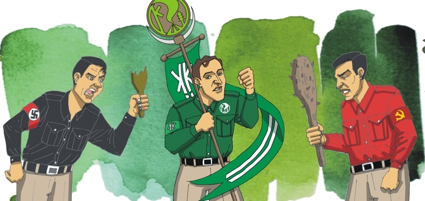 Los Camisas Verdes tuvieron que enfrentarse a los Camisas Negras (Fascistas) y a los Camisas Rojas (Comunistas)